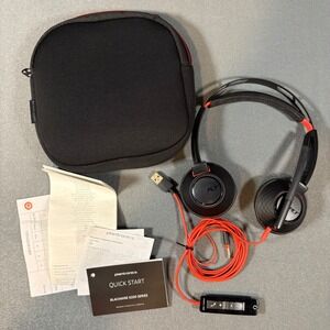 Plantronics Blackwire C5200T Series‎ Wired Headset USB w/ Soft Case WORKING